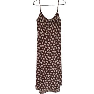 Vintage Romantic floral brown dress